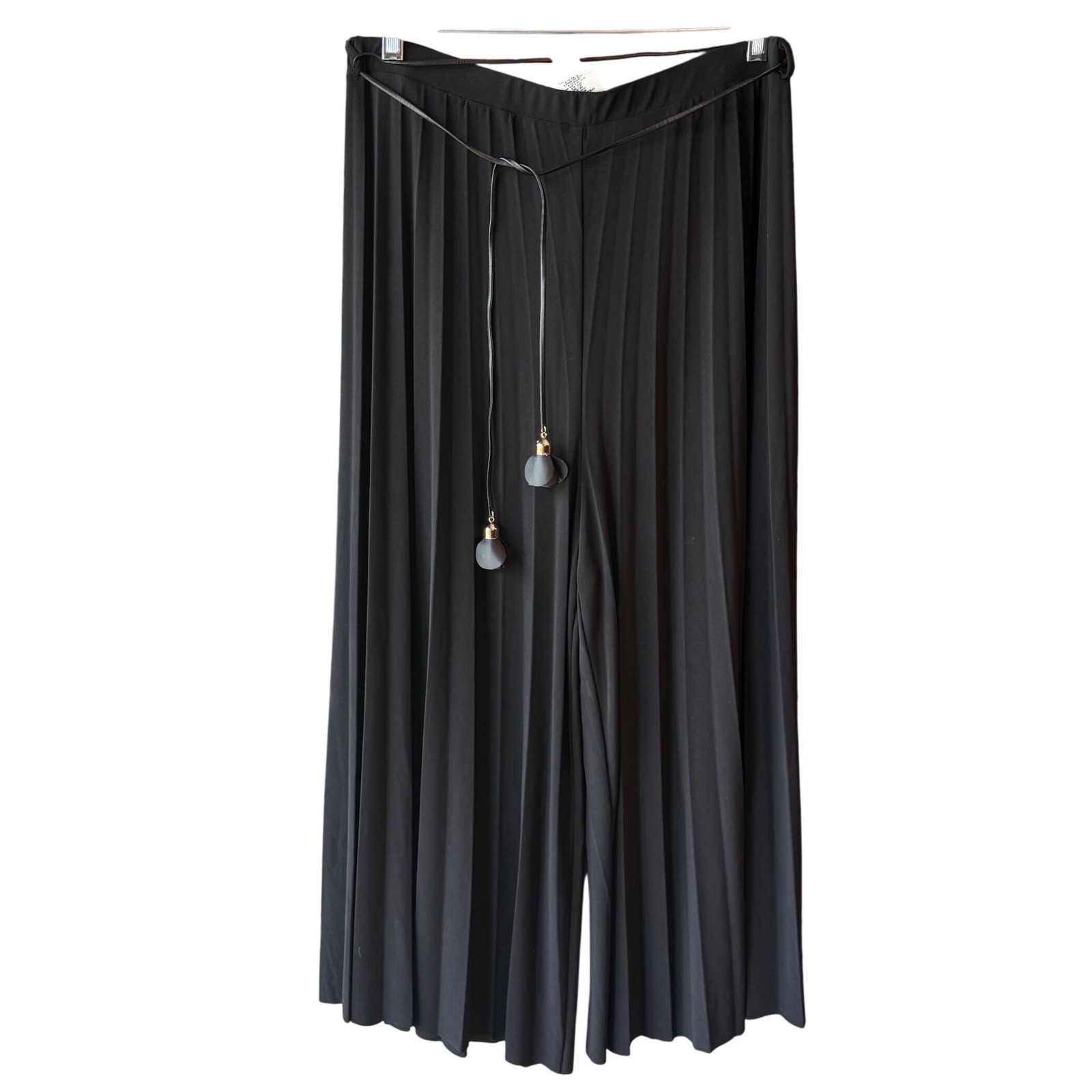 Frank Lyman Pleated Wide Leg Pants Black Size 10 New With Tag